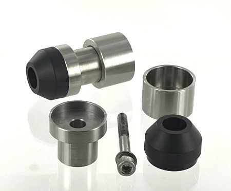Triumph Weighted Bar End Mirror Mounts with Buttons